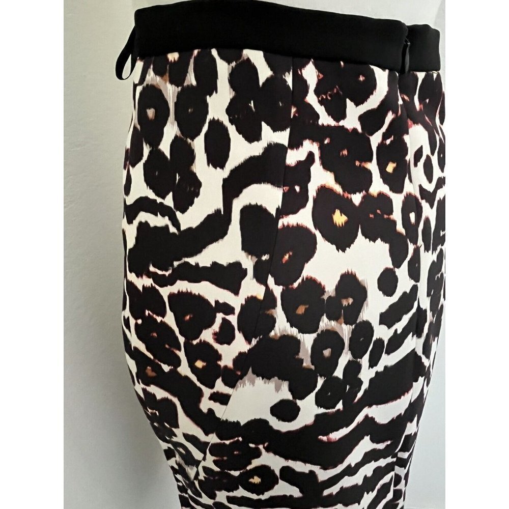 Ginger & Smart Womens Skirt Size 10 Pencil Multicolor Silk Animal Print New - Picture 6 of 11